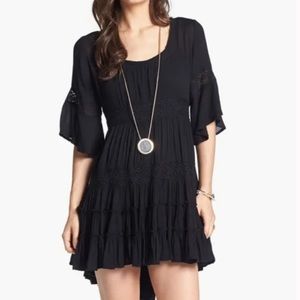 Free People Dream Cloud Lace Tiered Tunic Dress Medium